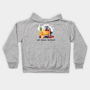 Fruit Juicer Sip, Smile, Repeat Funny Healthy Novelty Kids Hoodie